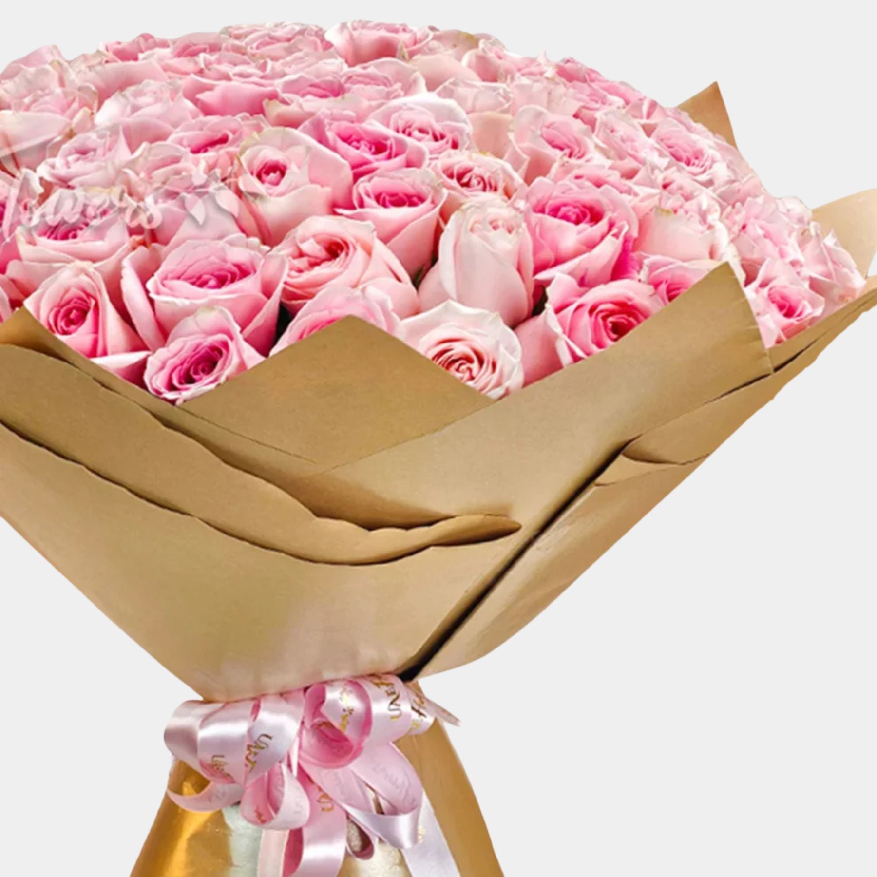 Bouquet of 100 Pink Roses