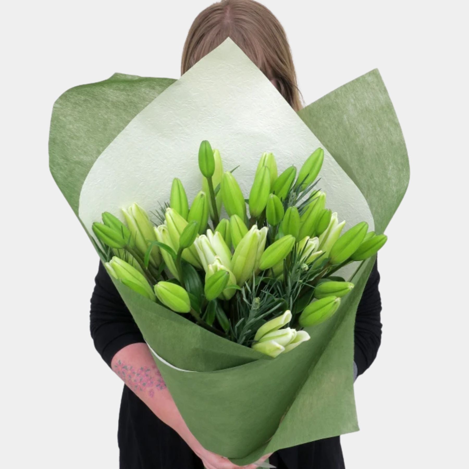 Bouquet of 10 White Lily