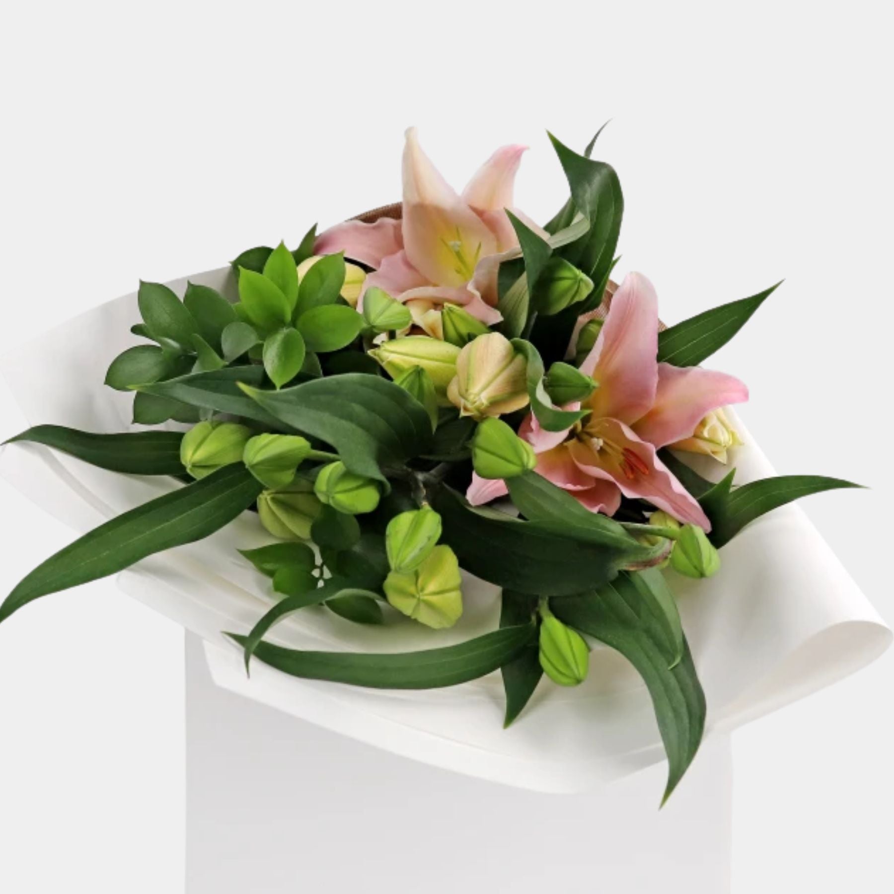 Bouquet of 5 Pink Oriental Lily