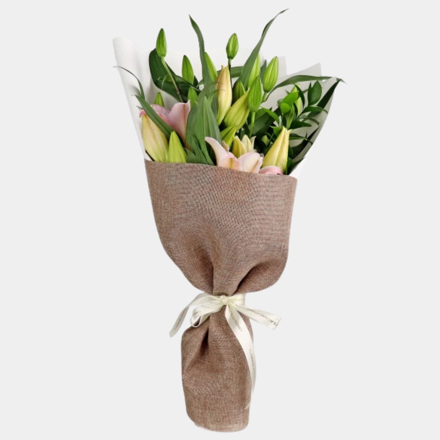 Bouquet of 5 Pink Oriental Lily