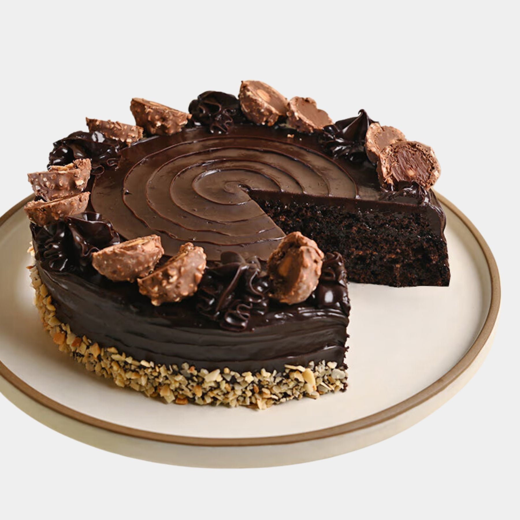Chocolatey Ferrero Rocher Cake