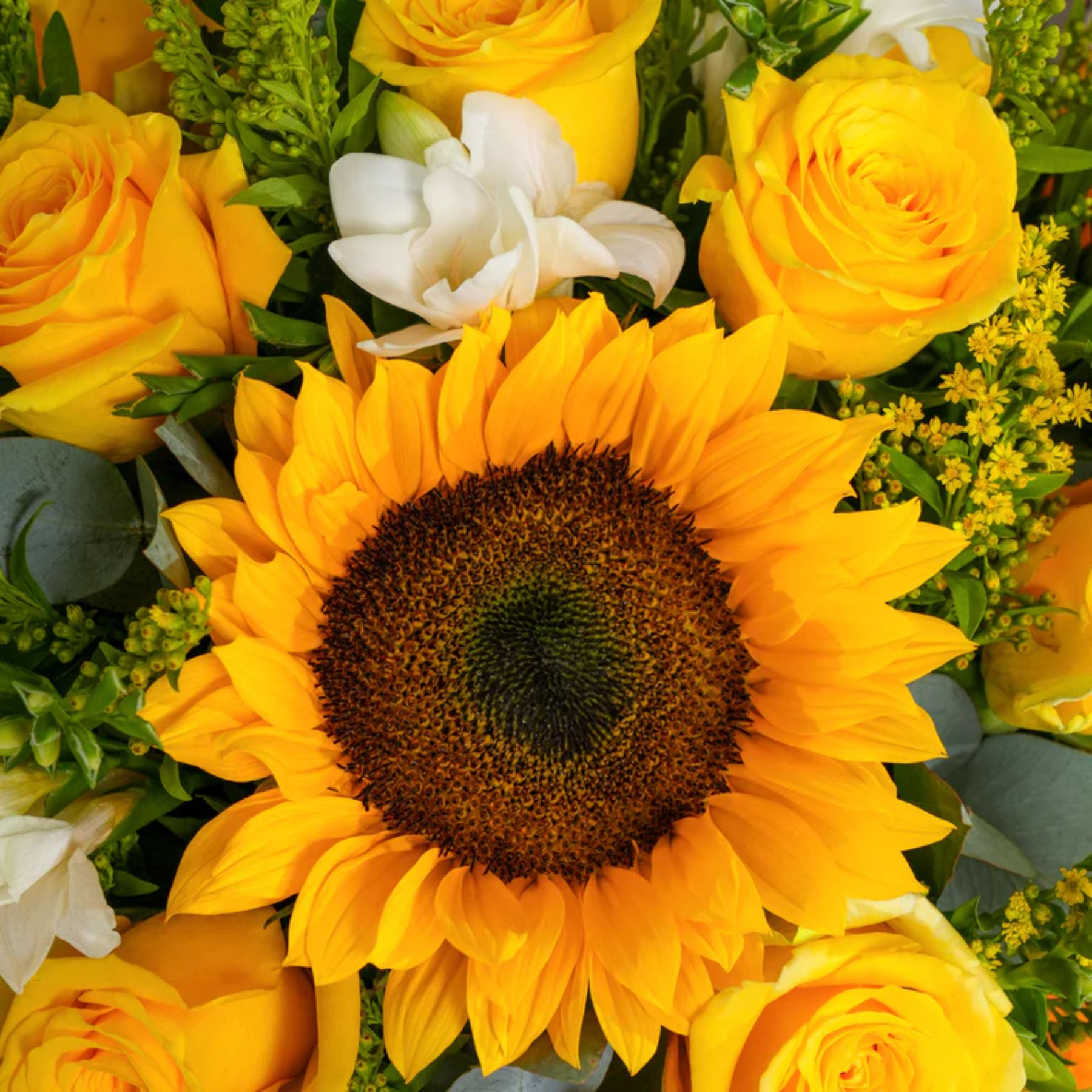 Golden Bloom Glass Vase