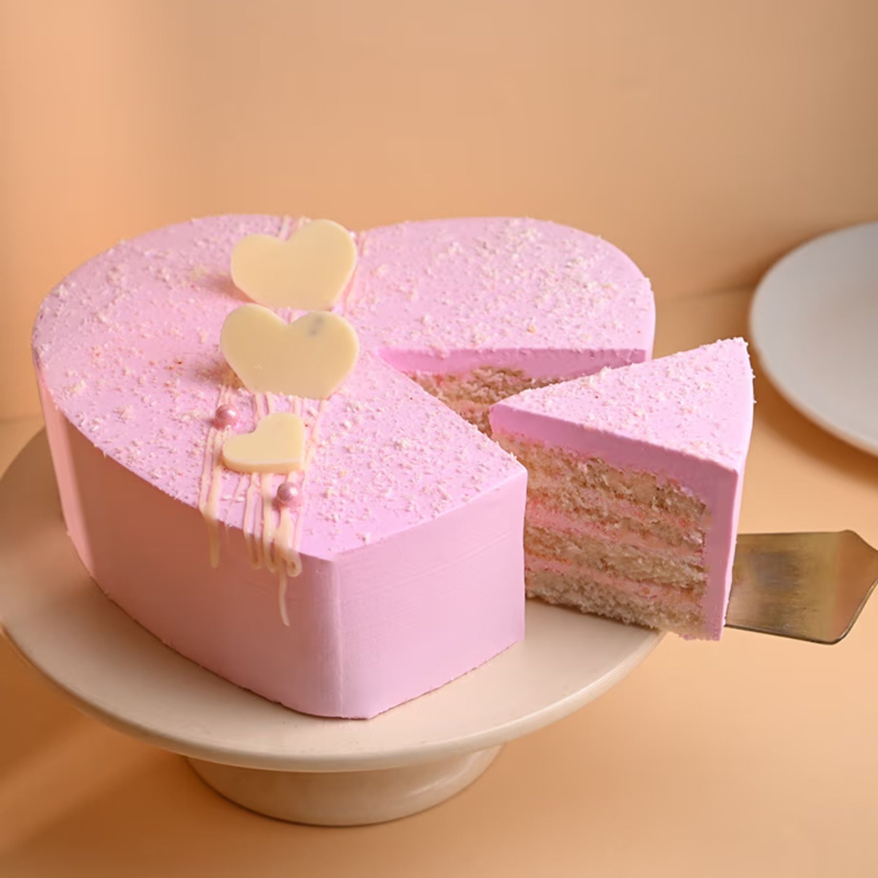 Heart Shape Strawberry Cake
