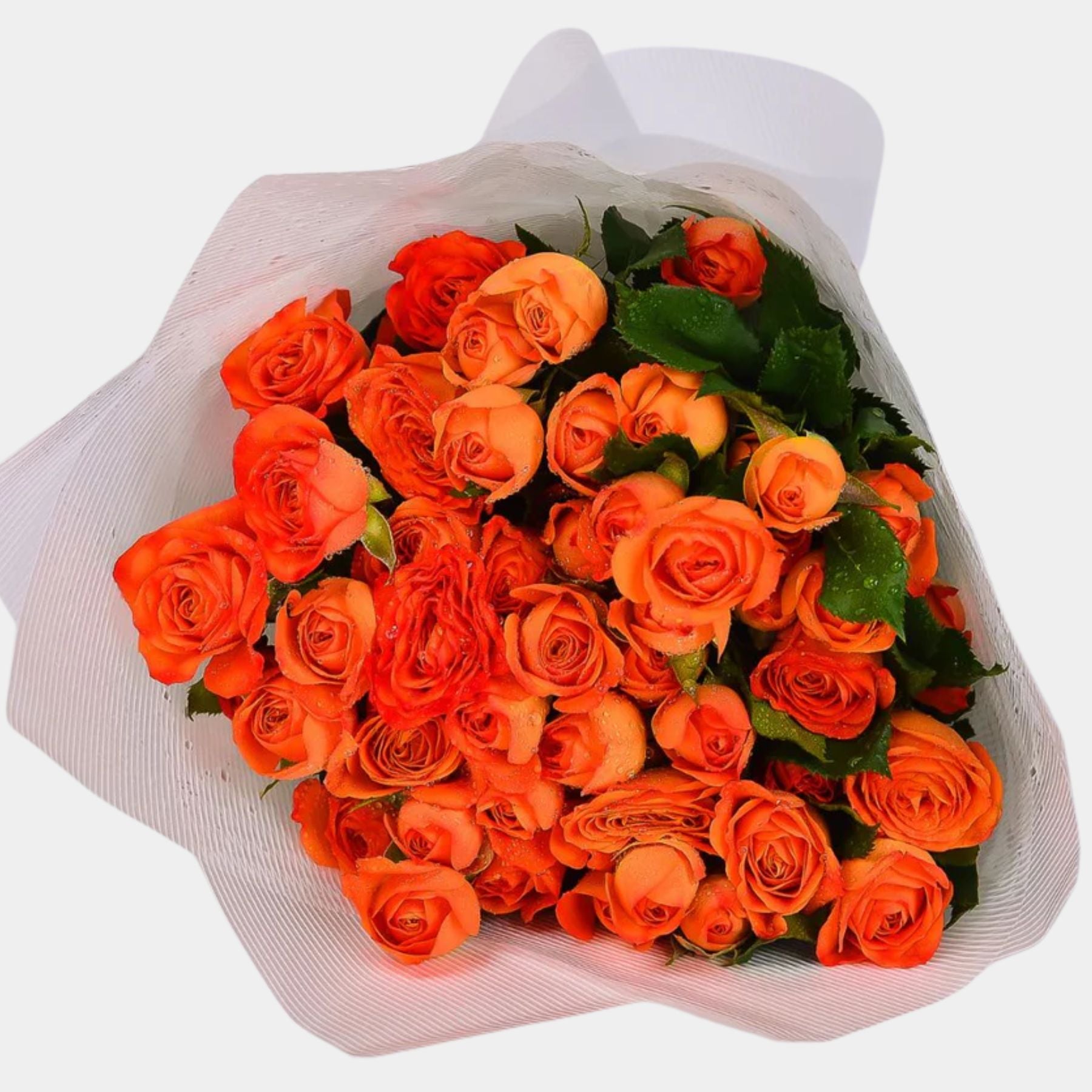 Orange Baby Roses Bouquet