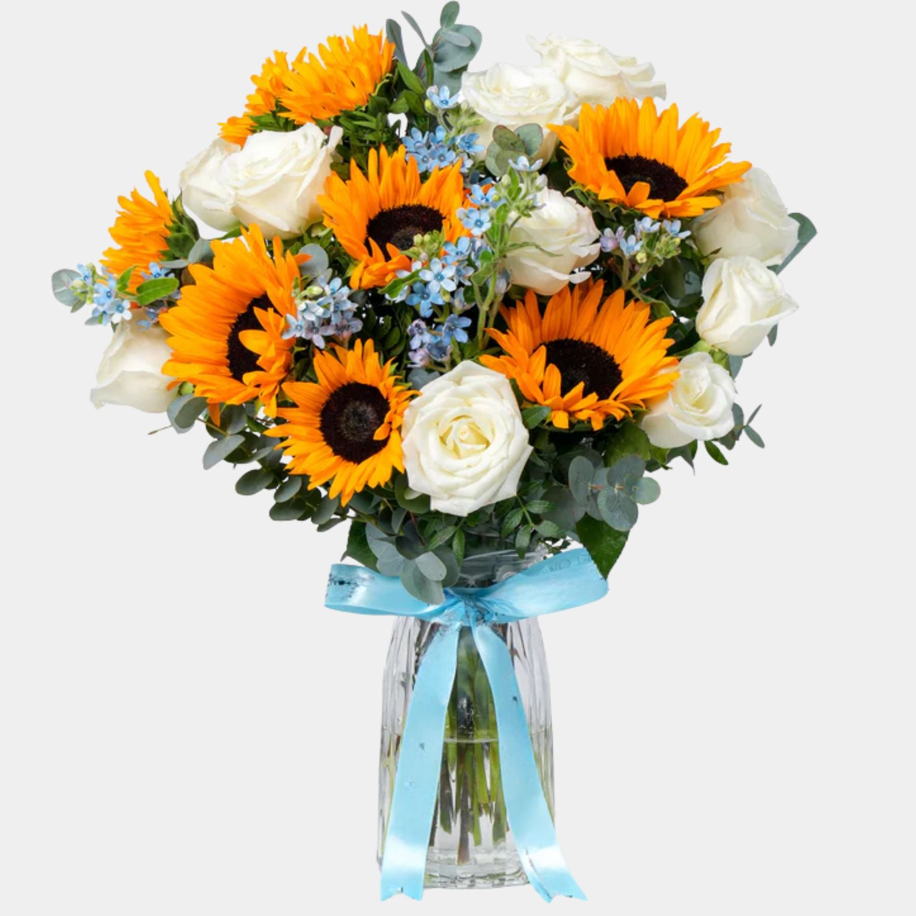 Vibrant Sunflower Glass Vase