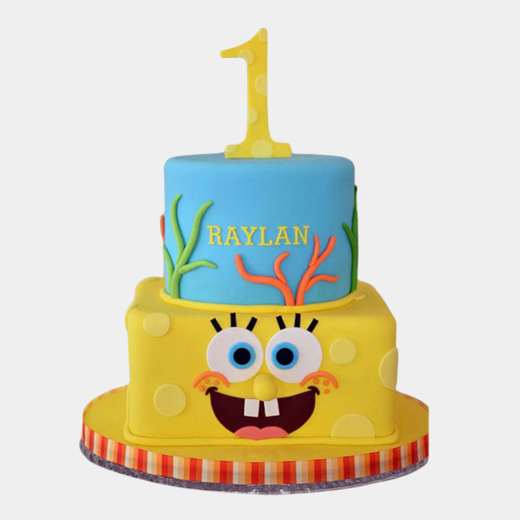 Adorable 1st Birthday Fondant Cake