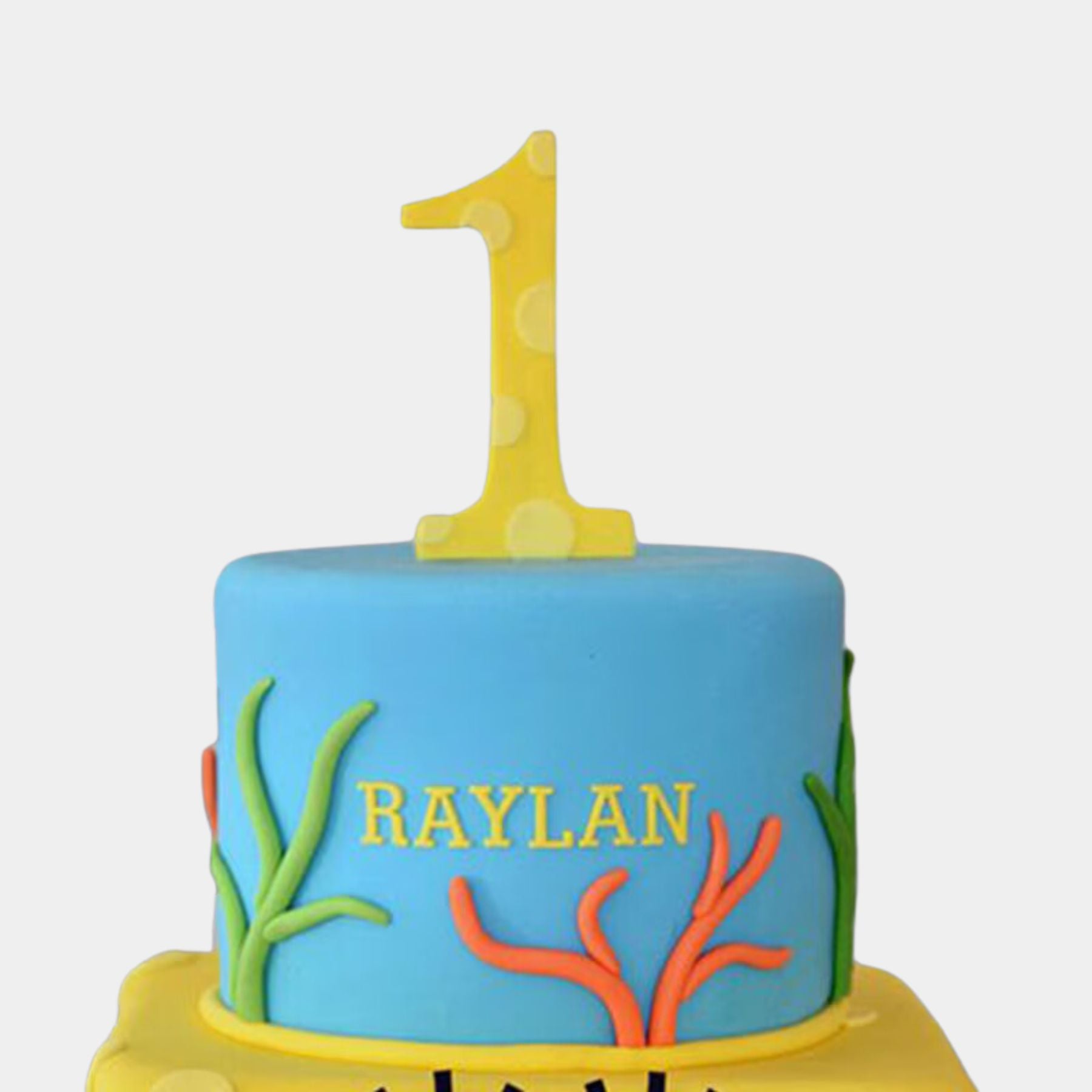 Adorable 1st Birthday Fondant Cake