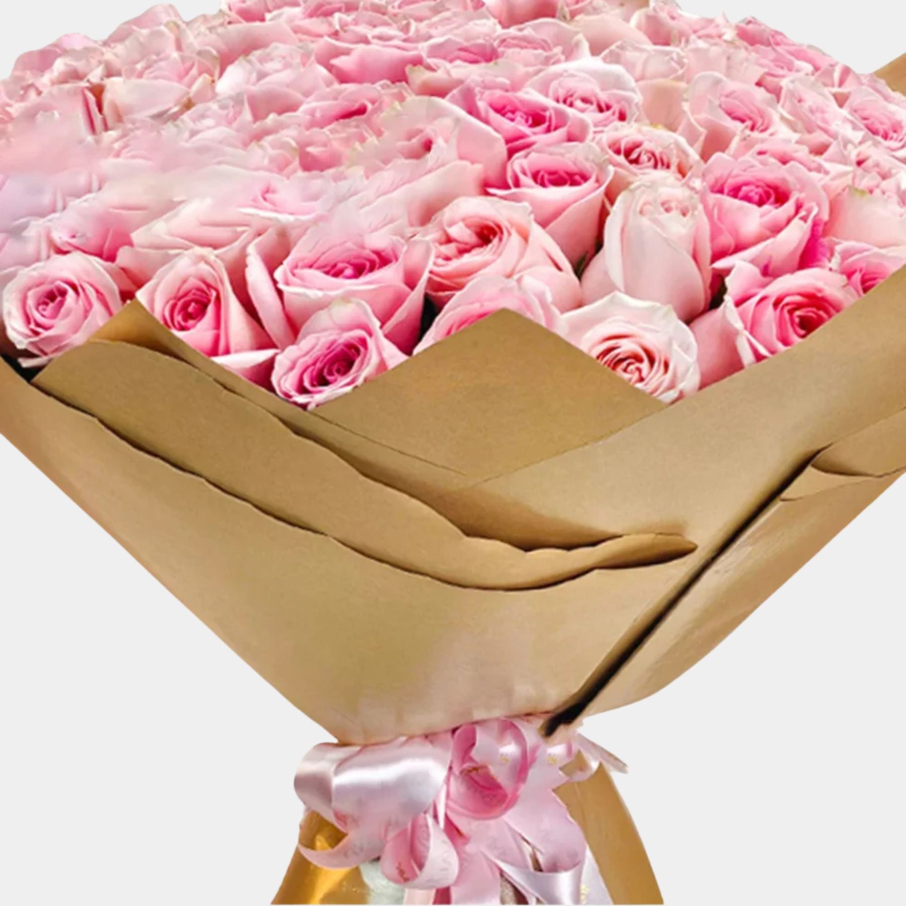 Bouquet of 100 Pink Roses