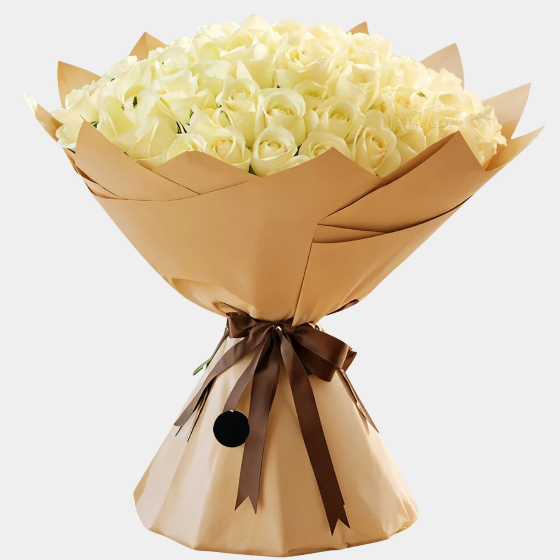 Bouquet of 100 White Roses