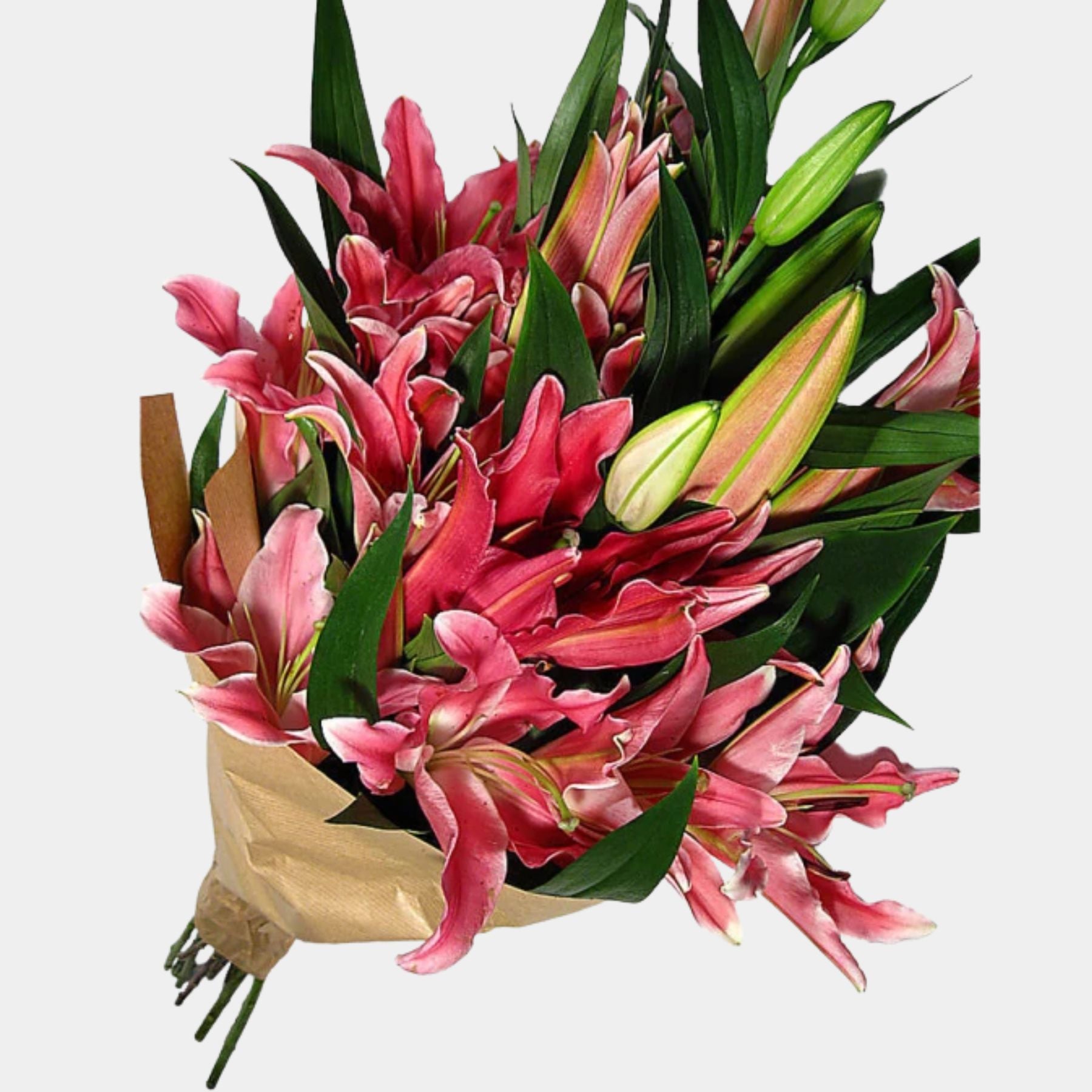 Bouquet of 10 Pink Oriental Lily