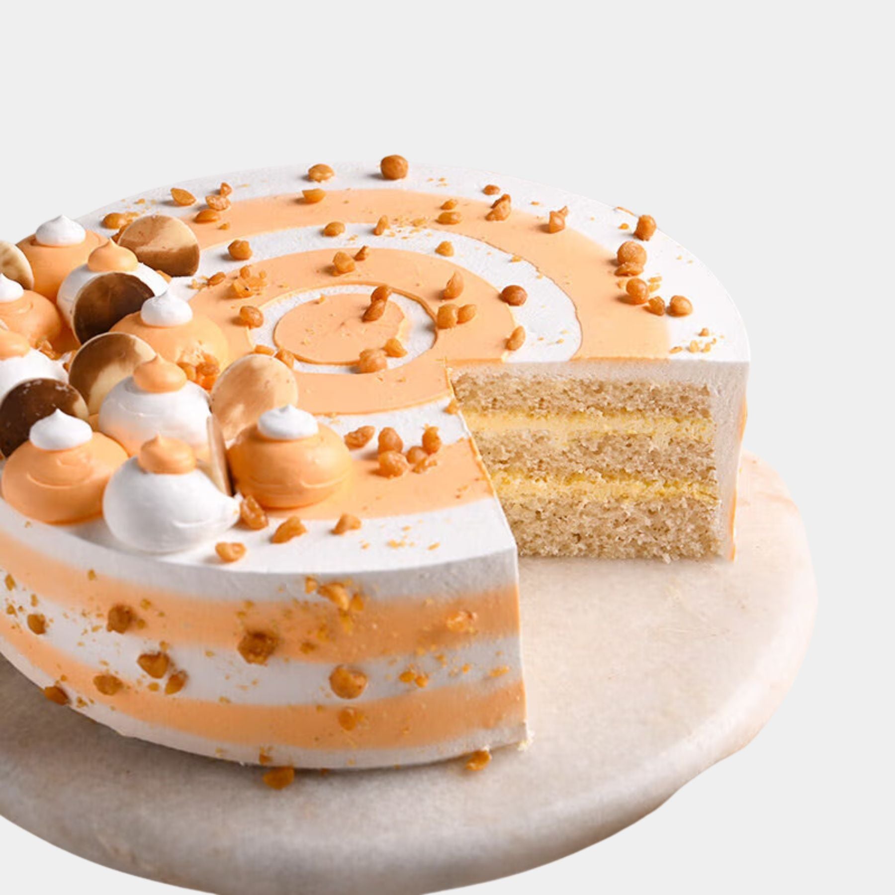 Butterscotch Cake With Birthday Topper