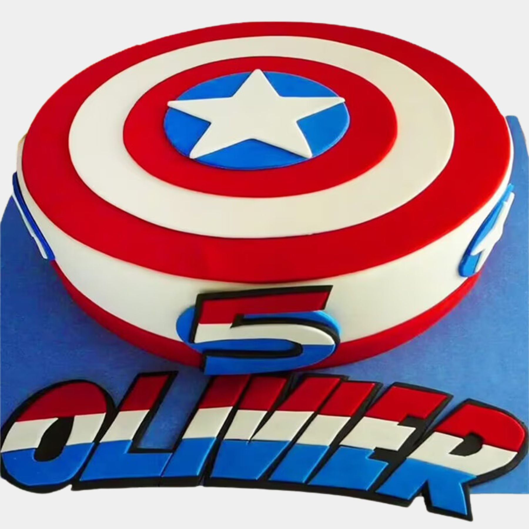 Captain America Fondant Cake