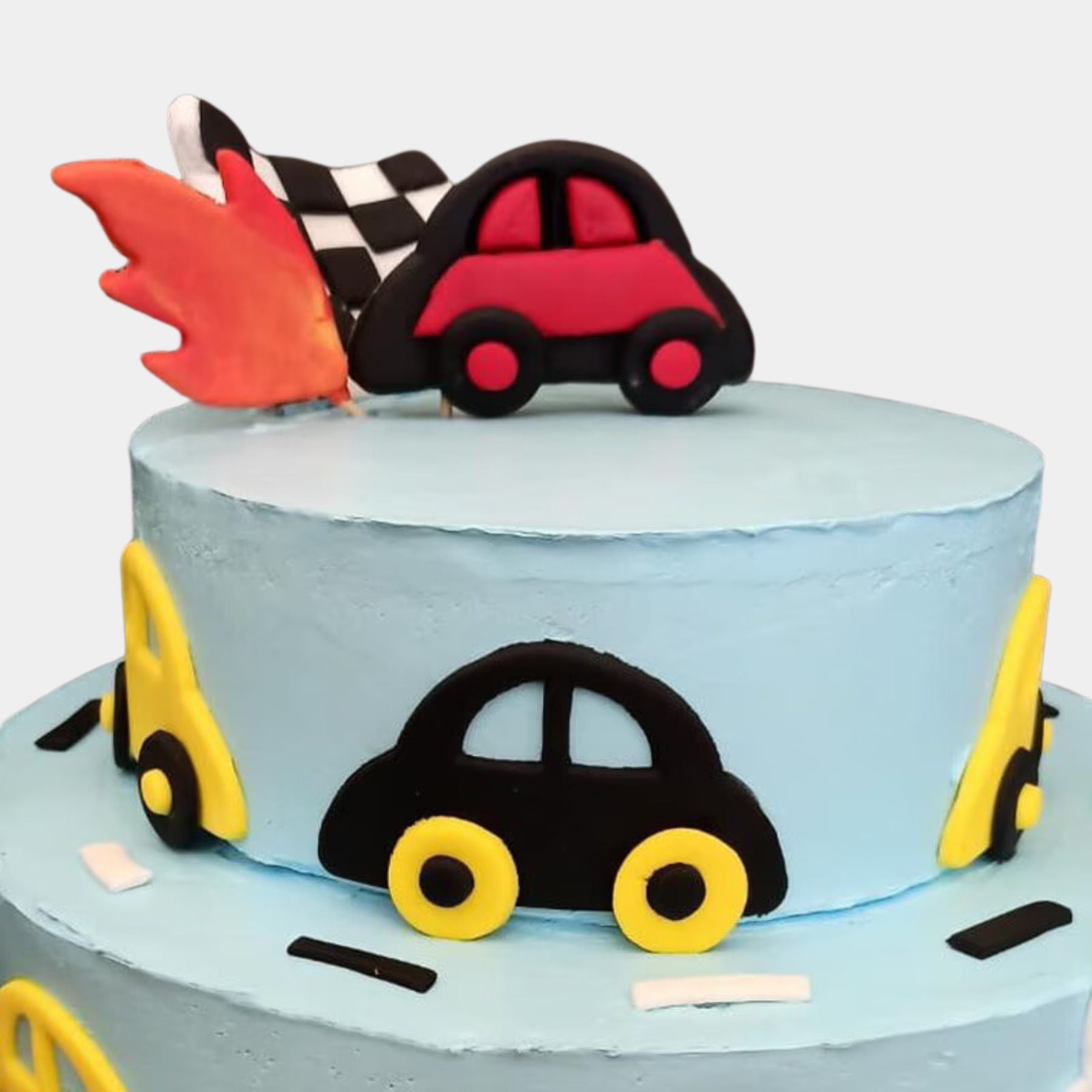 Crazy Cars Fondant Cake