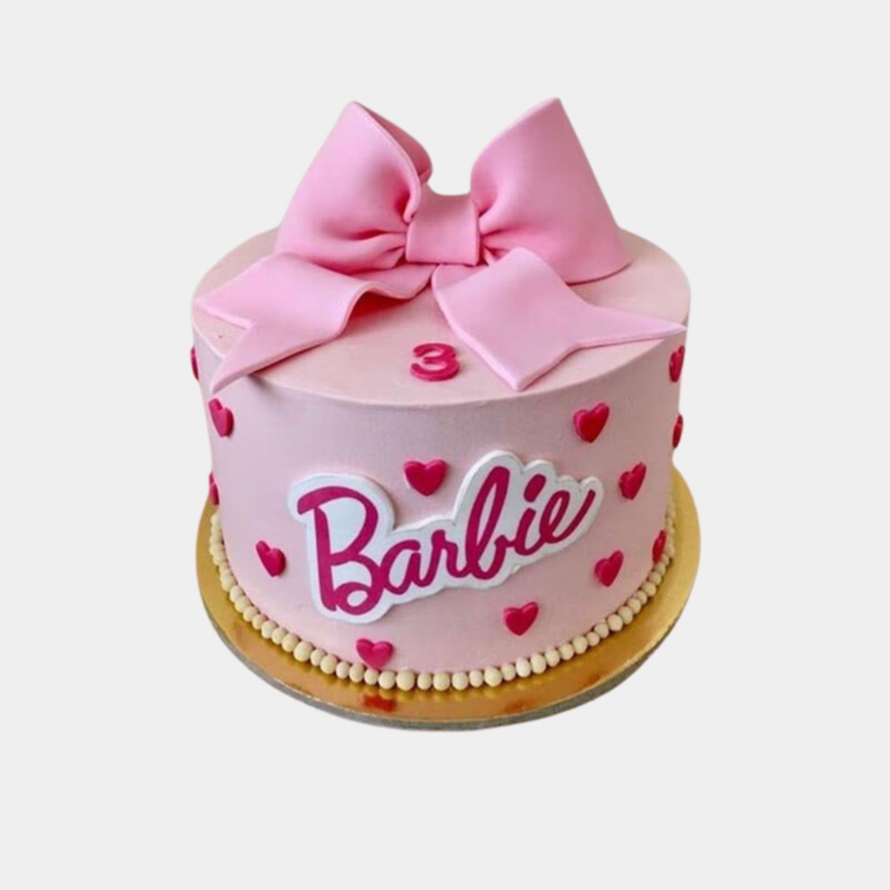 Dainty Barbie Bow Cake