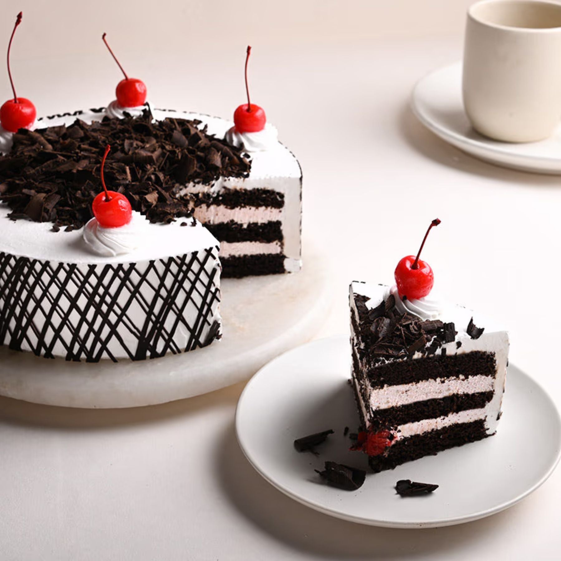 Decadent Black Forest Cake With Birthday Topper