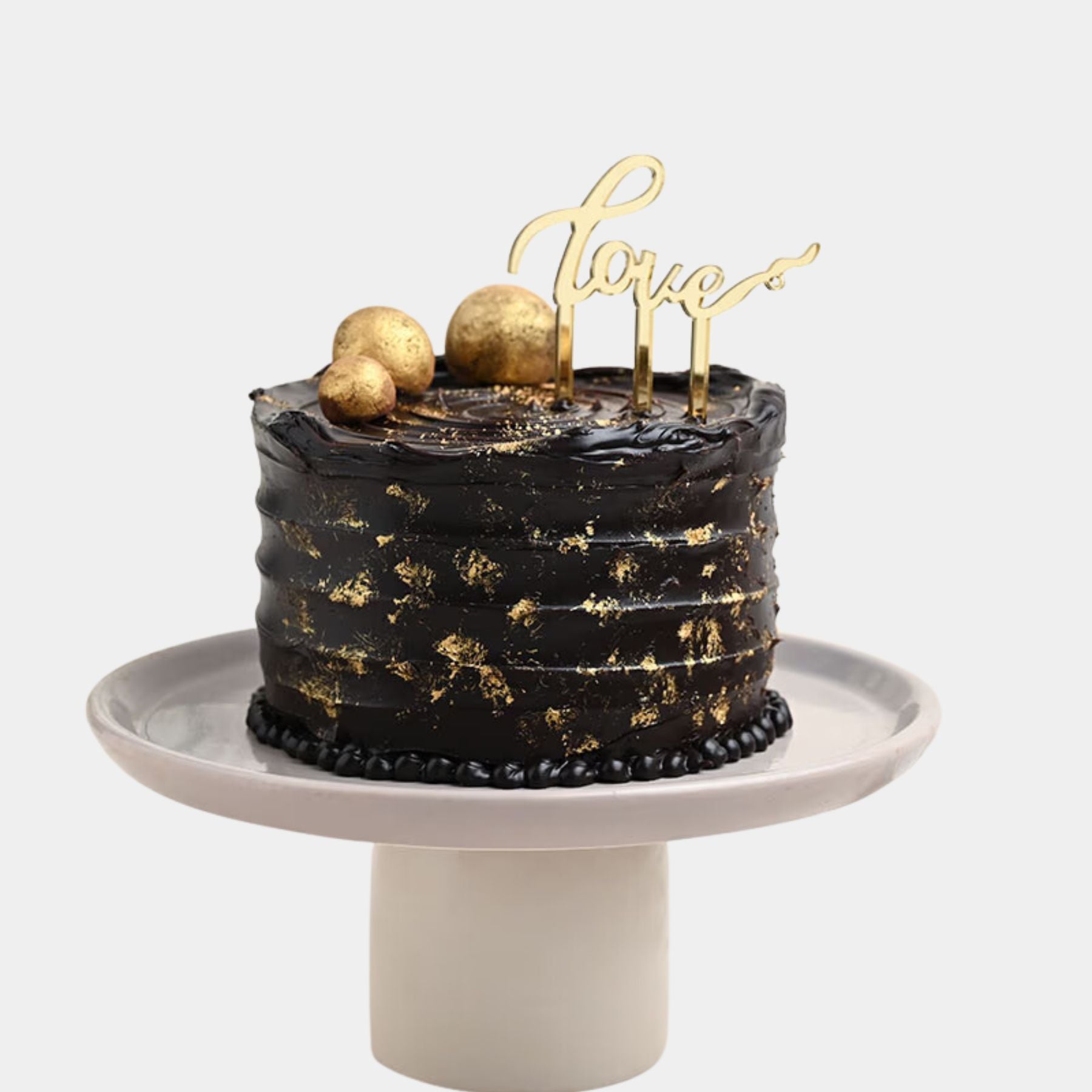 Edible Golden Leaf Decadent Chocolate Cake