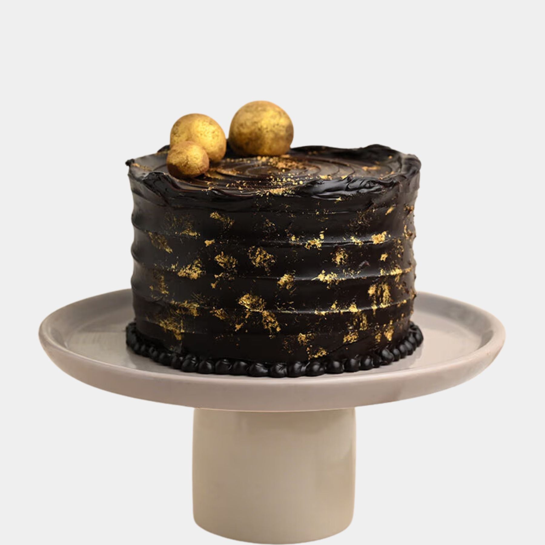 Edible Golden Leaf Decadent Chocolate Cake