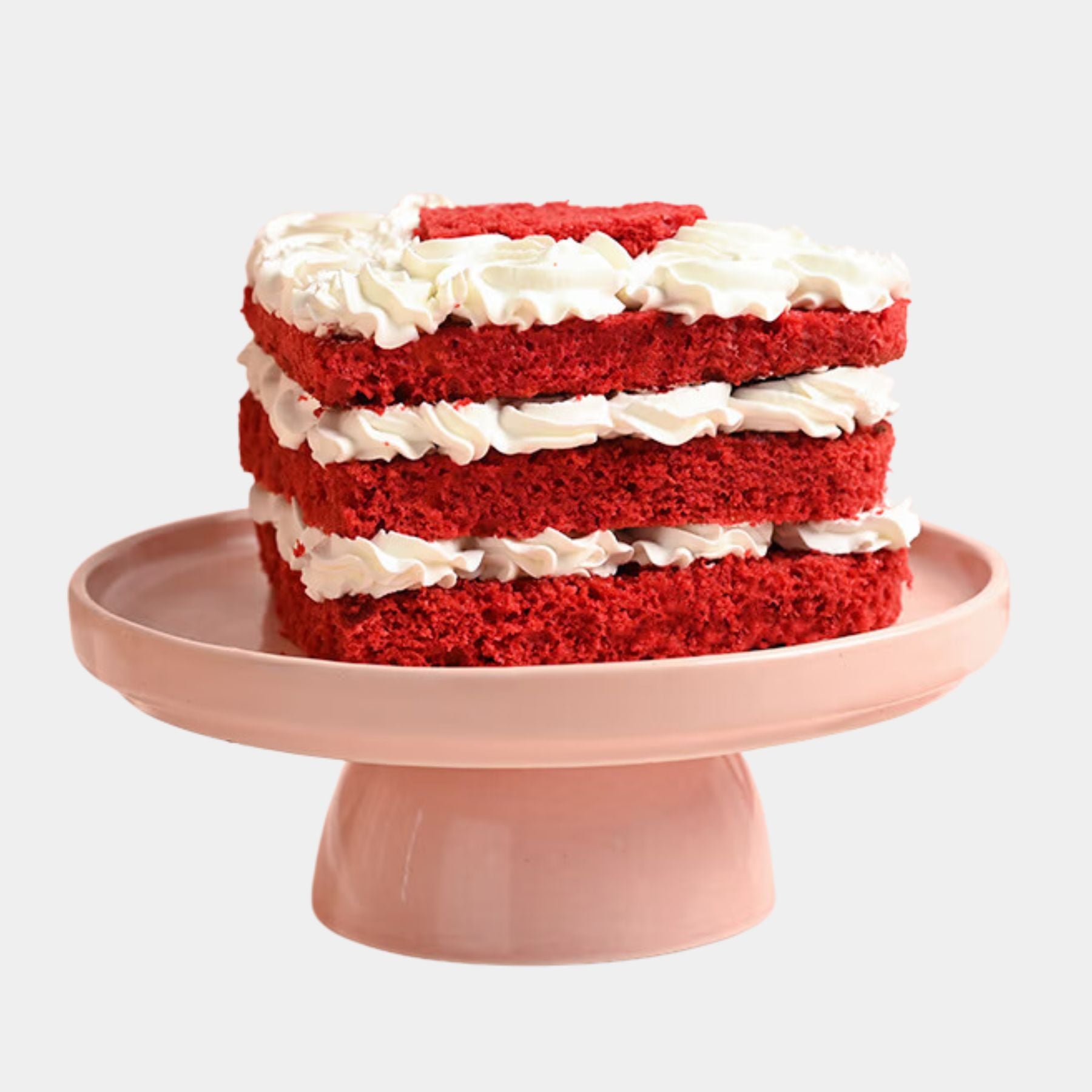 Enchanting Heart Shaped Red Velvet Cake