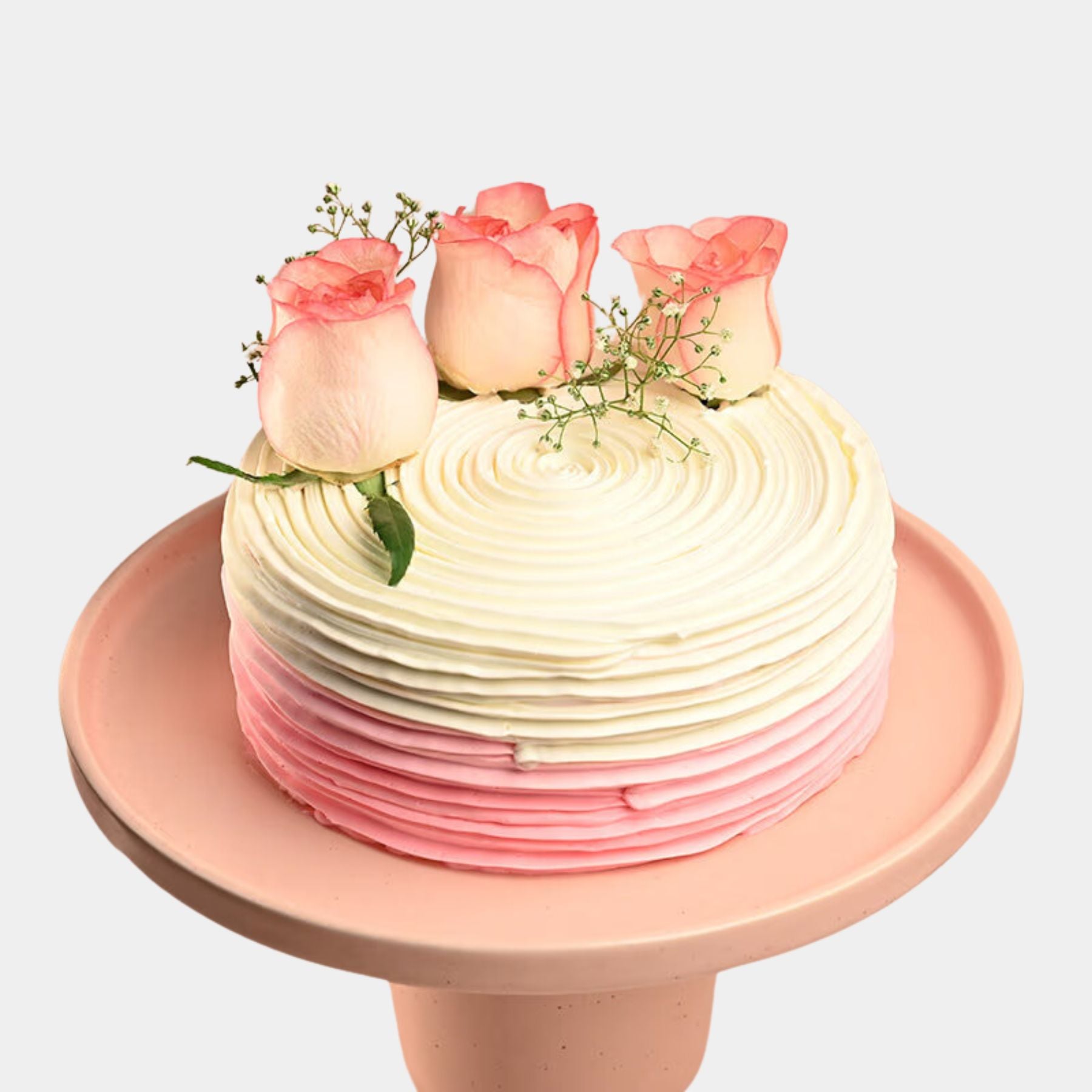 Flavorful Rose Adorned Cake