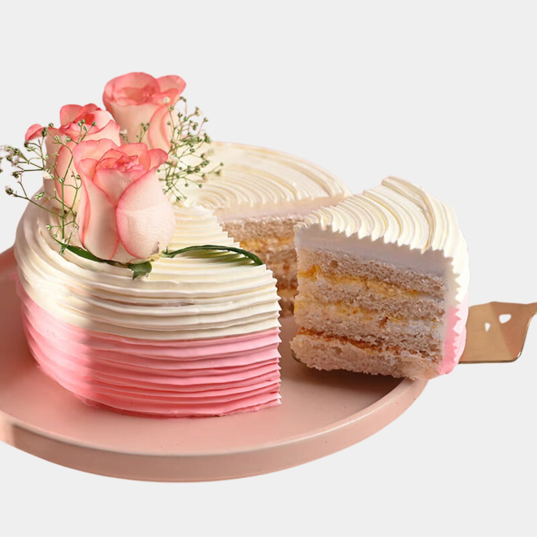 Flavorful Rose Adorned Cake