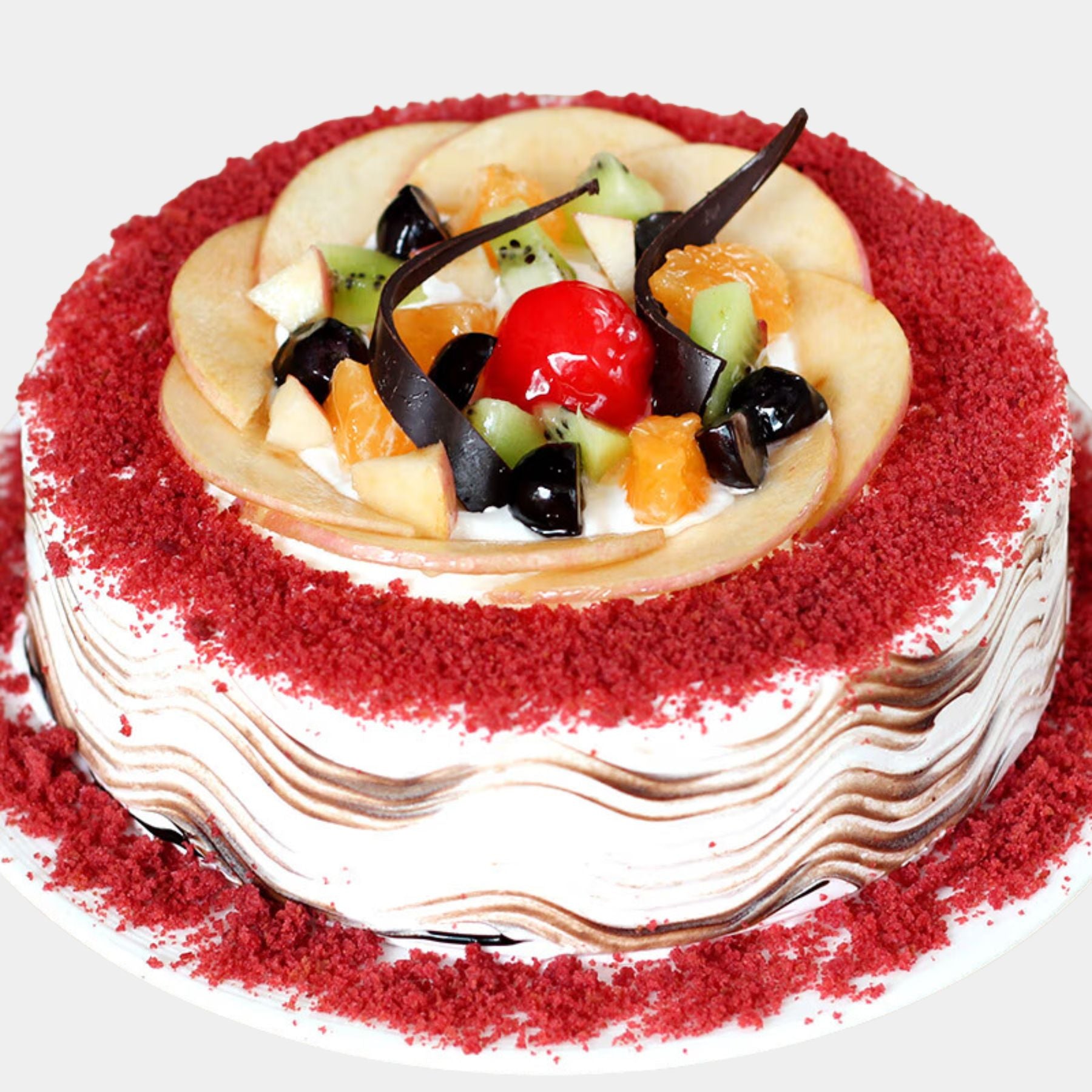 Fruitilicious Red Velvet Cake