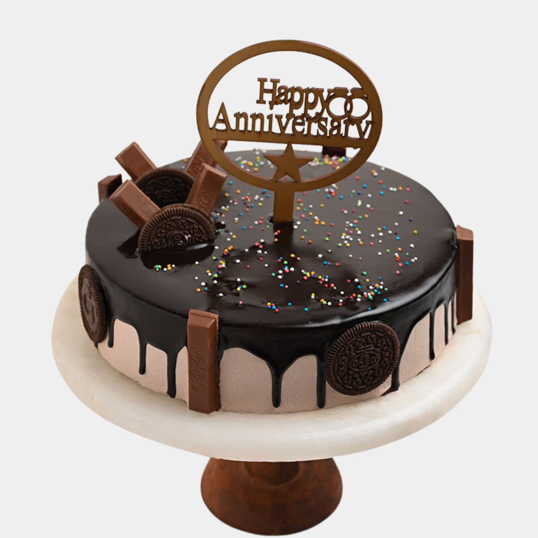 Happy Anniversary Choco KitKat Cake