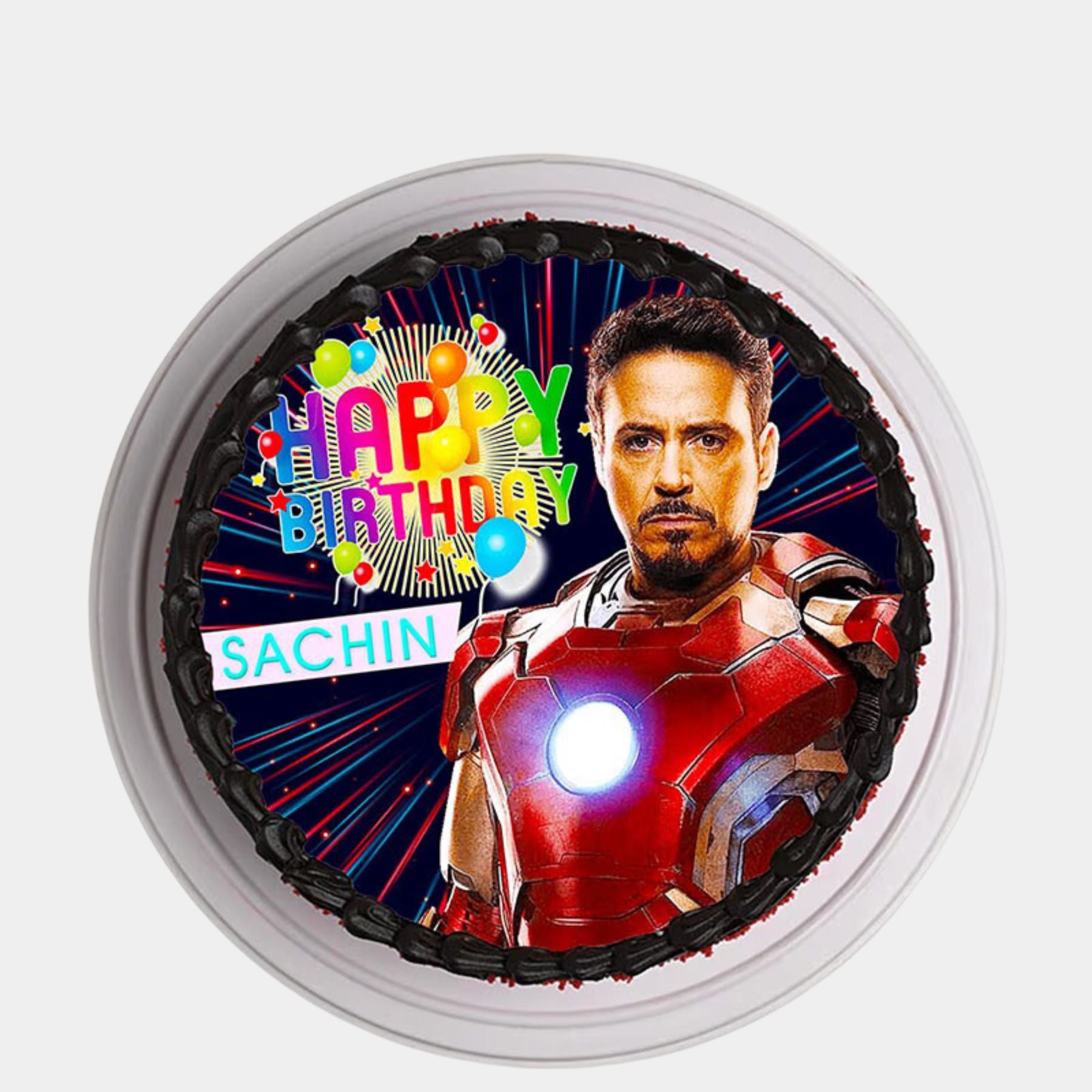 Iron Man Bday Poster Cake