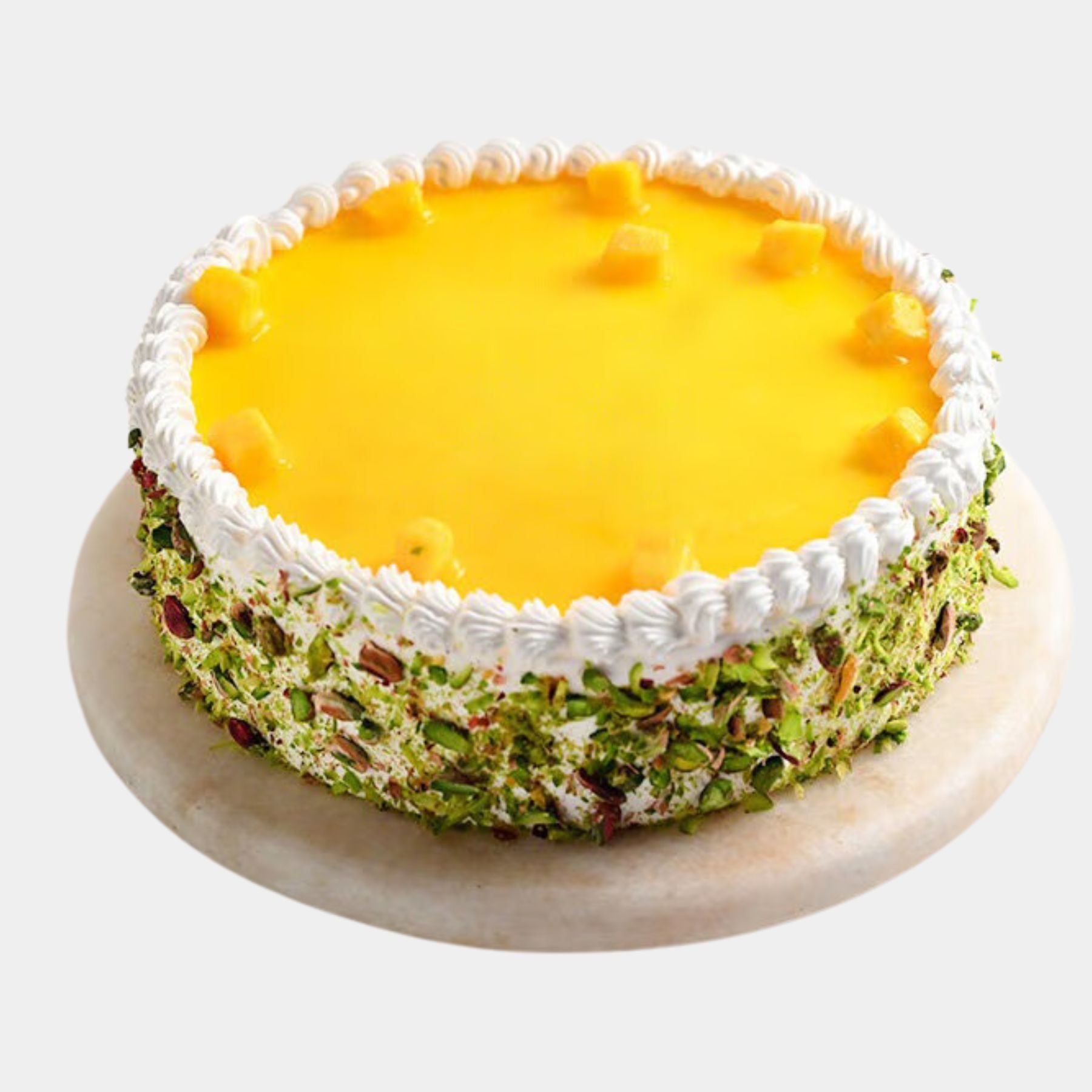 Mango Compote Pistachio Cake