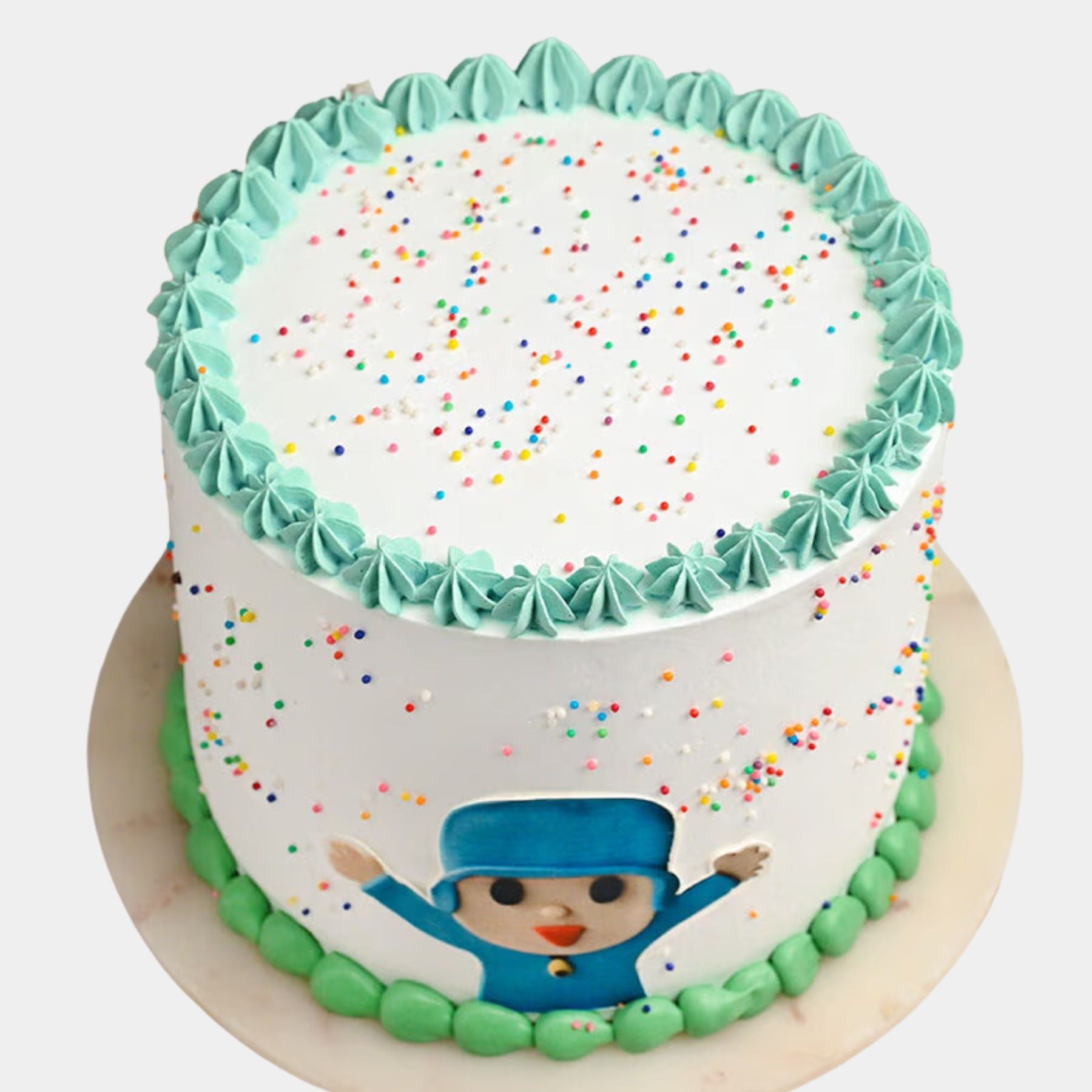 Pocoyo Rainbow Theme Cake