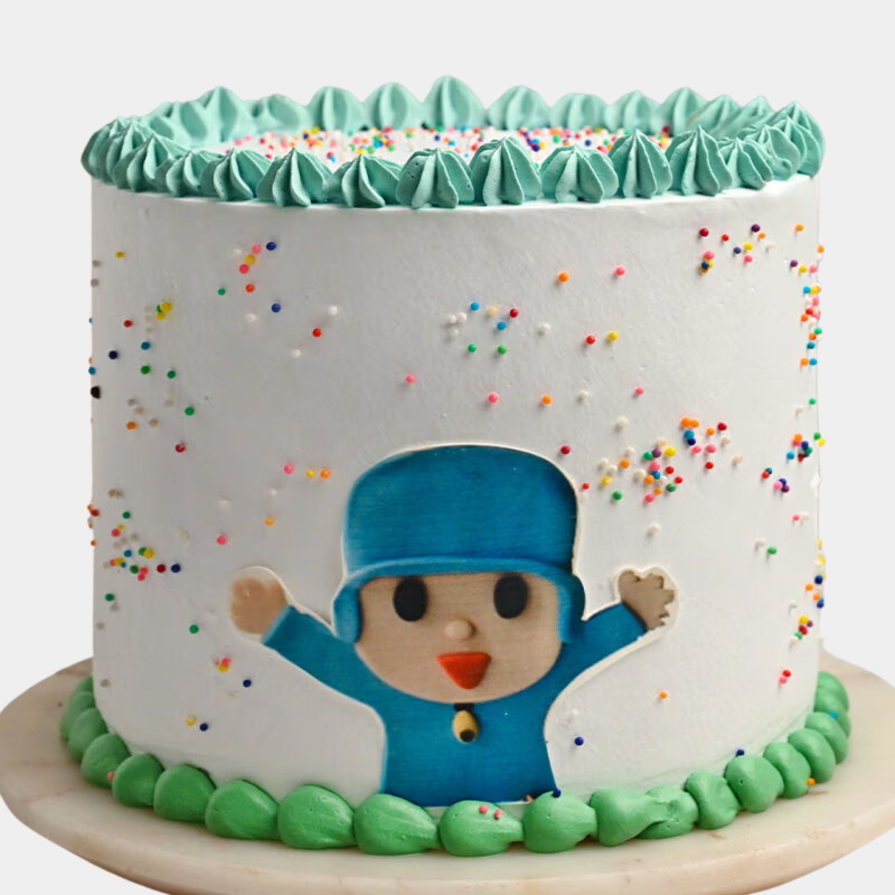 Pocoyo Rainbow Theme Cake