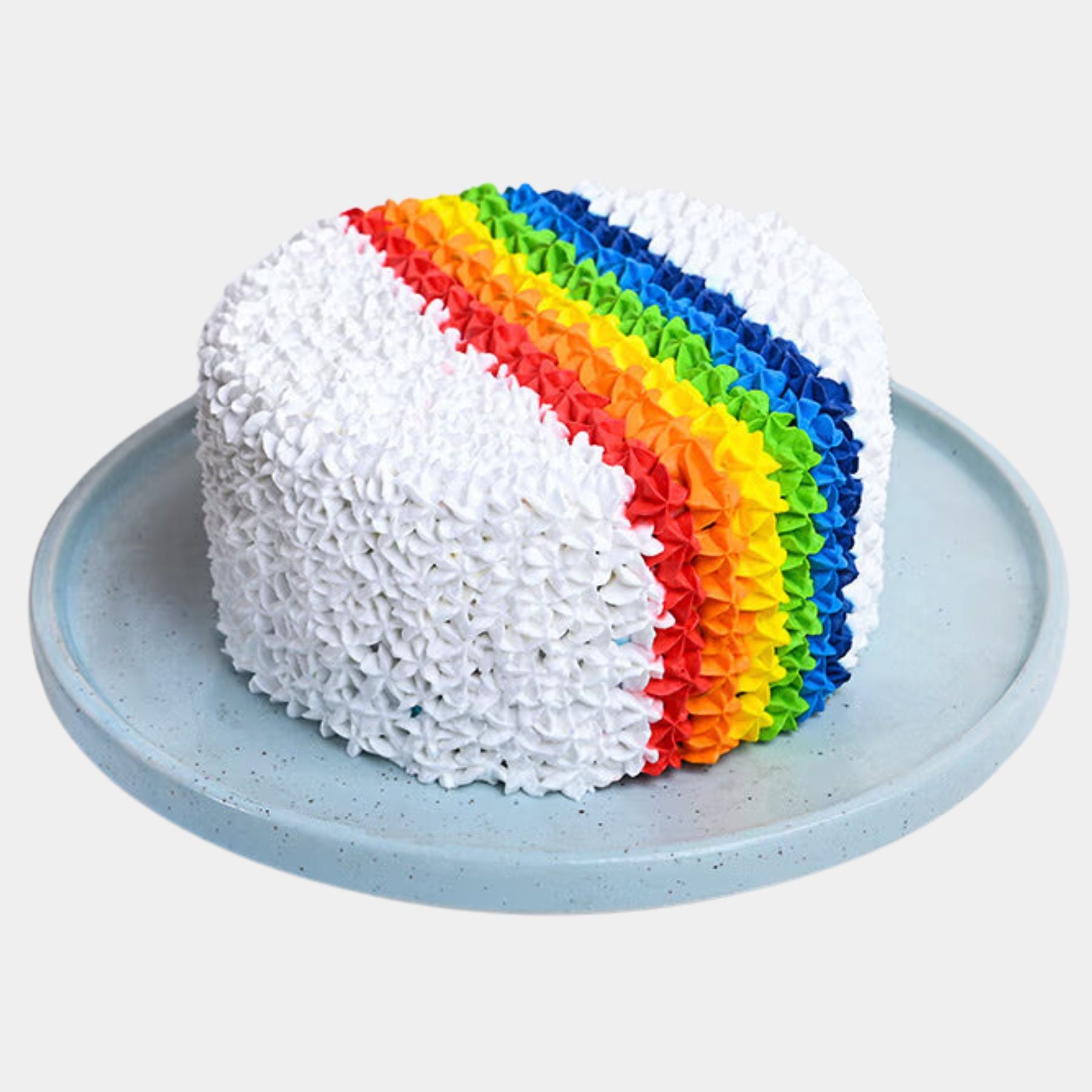 Rainbow Vanilla Cream Cake