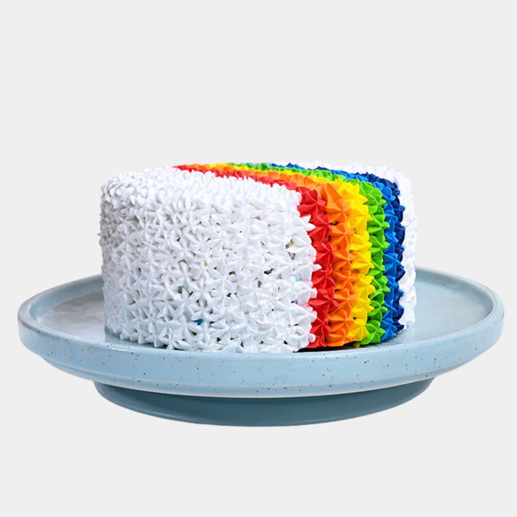 Rainbow Vanilla Cream Cake