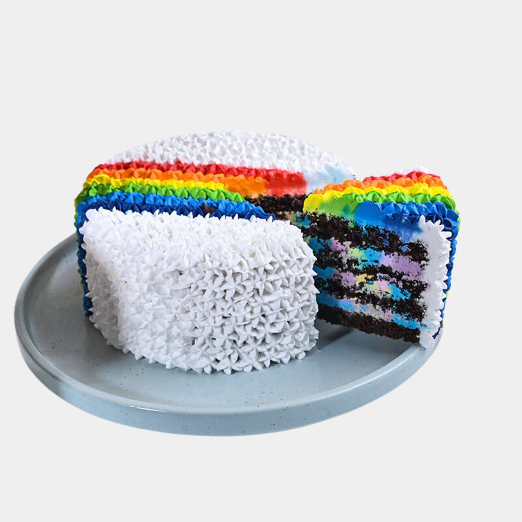 Rainbow Vanilla Cream Cake