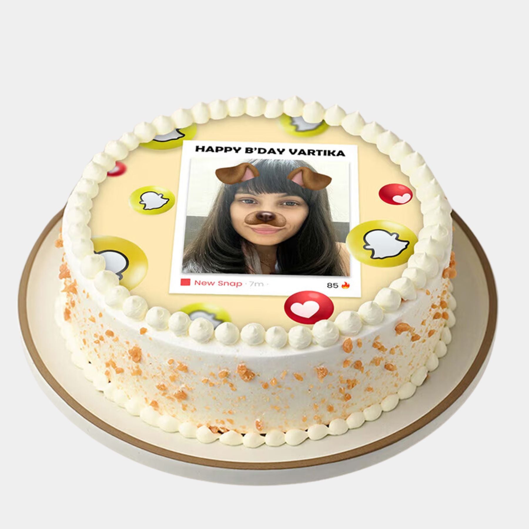 Snapchat Filter Photo Cake