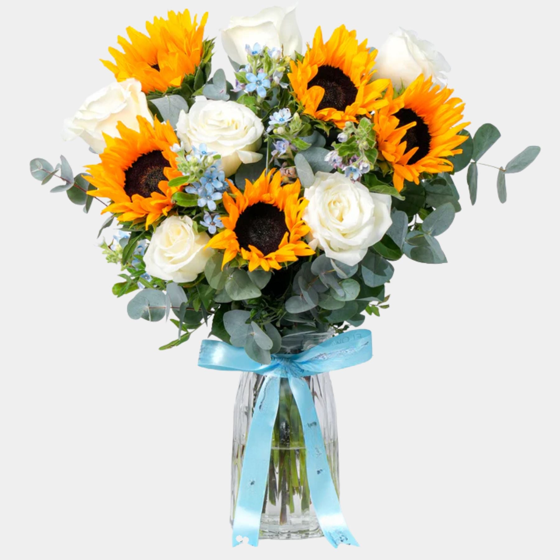 Vibrant Sunflower Glass Vase