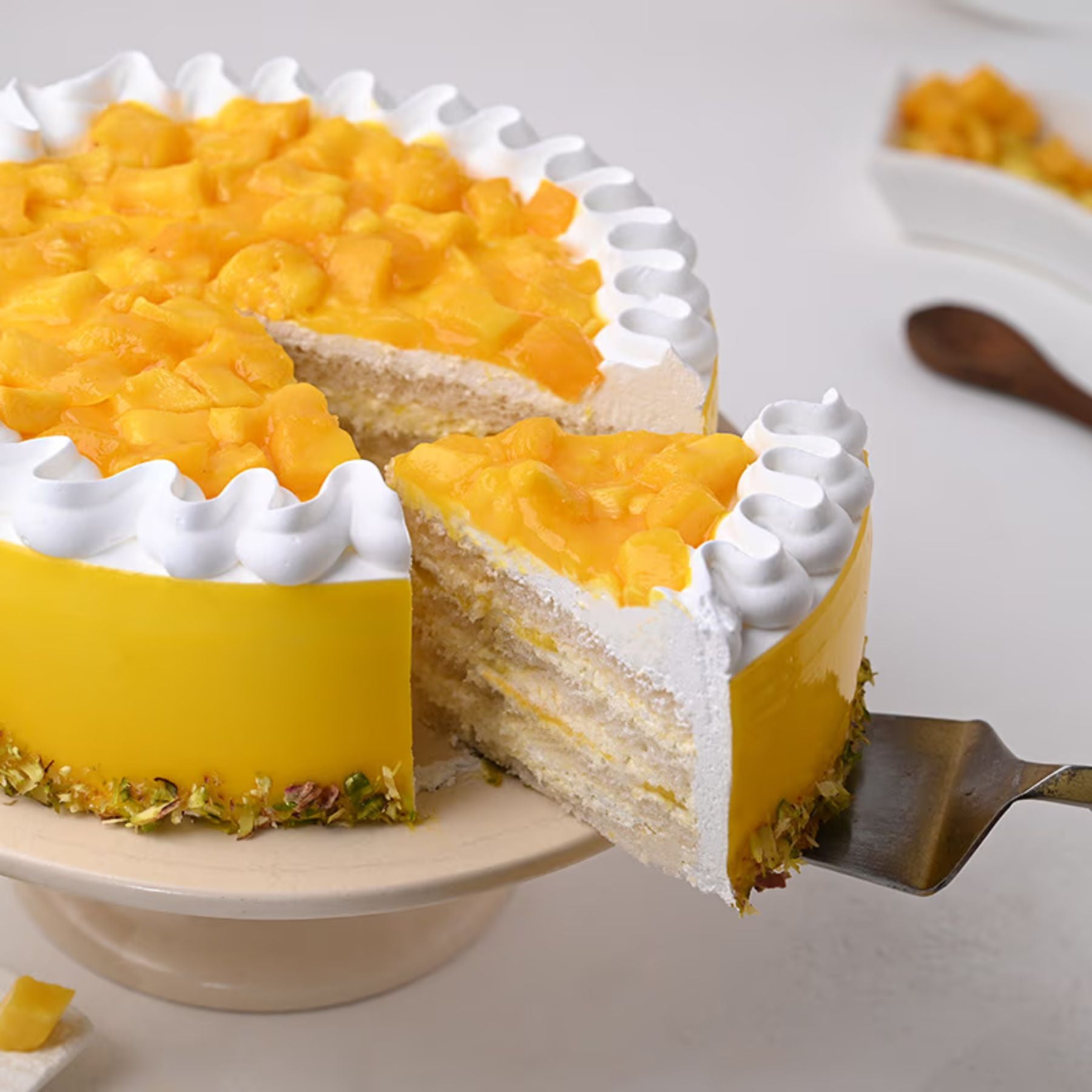 Timeless Mango Pistachio Cake