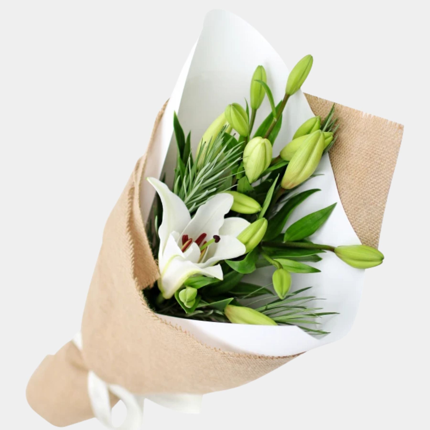 Bouquet of 5 White Lily